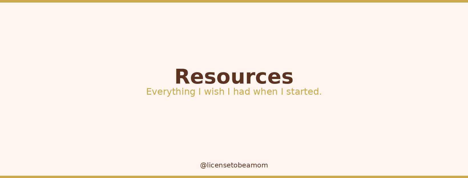 Resources - Everything I Wish I Had When I Started